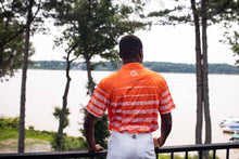 Load image into Gallery viewer, Orange Gradient with White Bubble Stripes