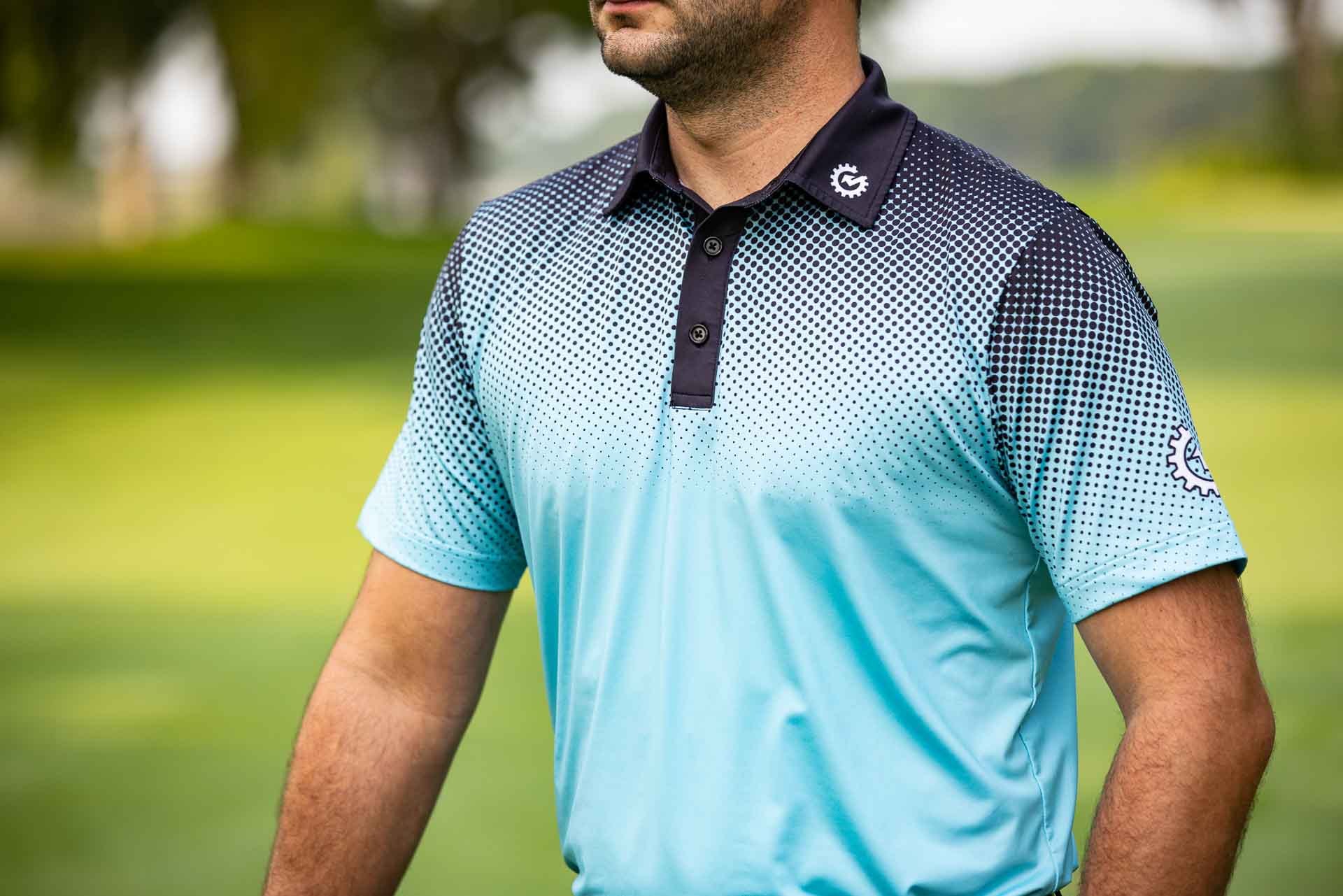 トップス faded thermal polo shirt Head Men's Solid Performance Polo Golf Shirt - GolfEtail.com